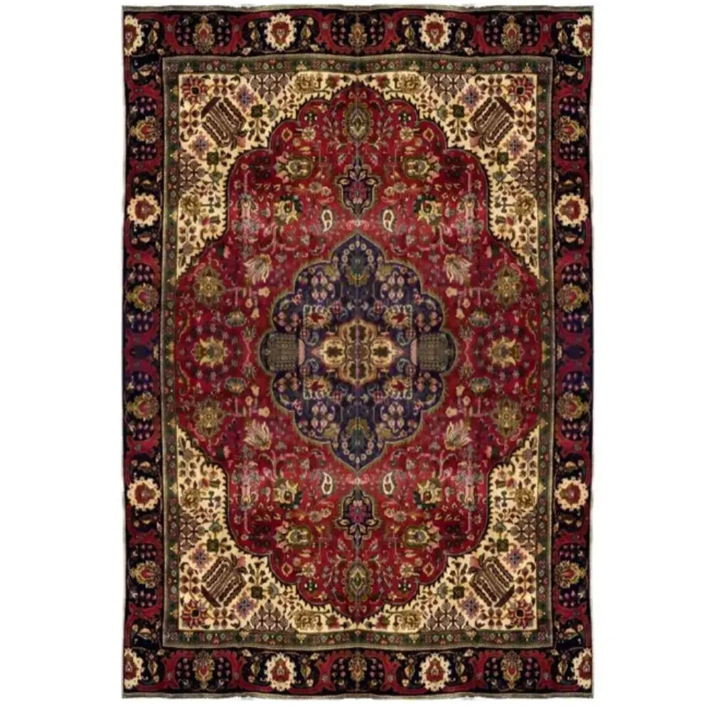 One Of The Kind Persian Tabriz Rug 12'4" x 8'0" zandirugs